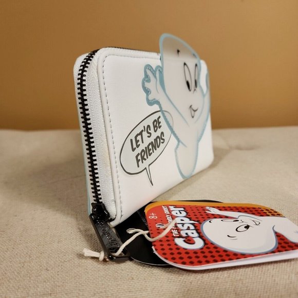 Loungefly Casper The Friendly Ghost Let's Be Friends GID Zip Around Wallet NEW - Picture 3 of 14